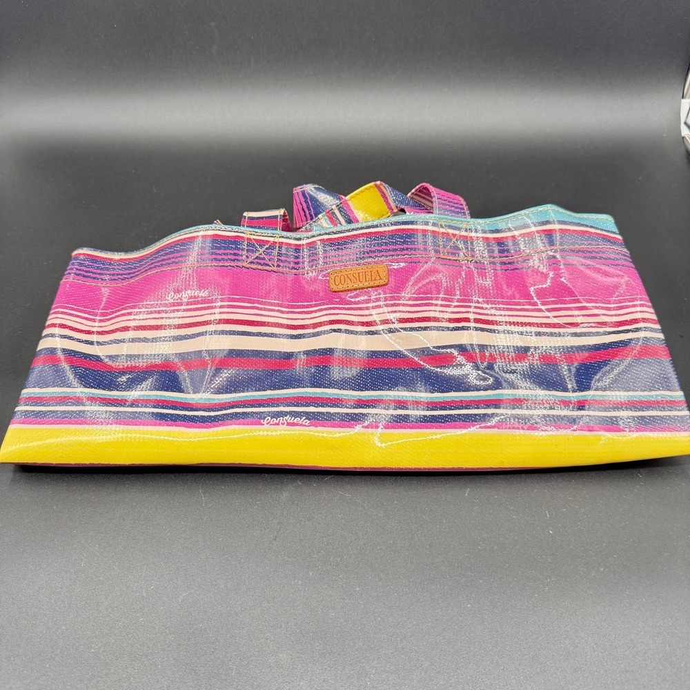 Consuela Malibu Grab N Go Basic Tote Bag Striped 12" x 15"